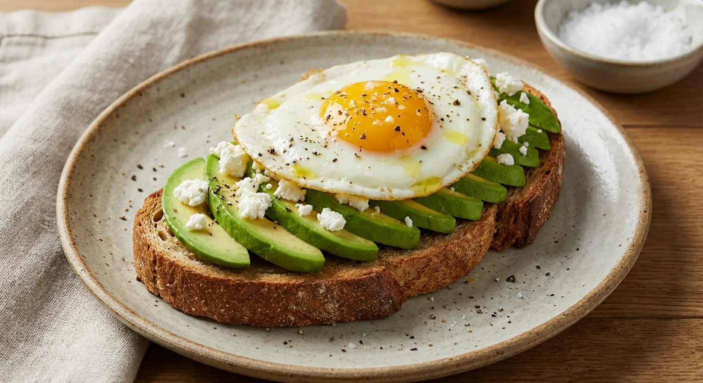 Tostada de aguacate