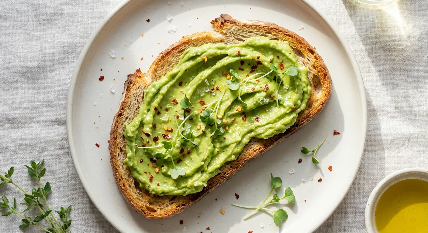 Tostada de aguacate