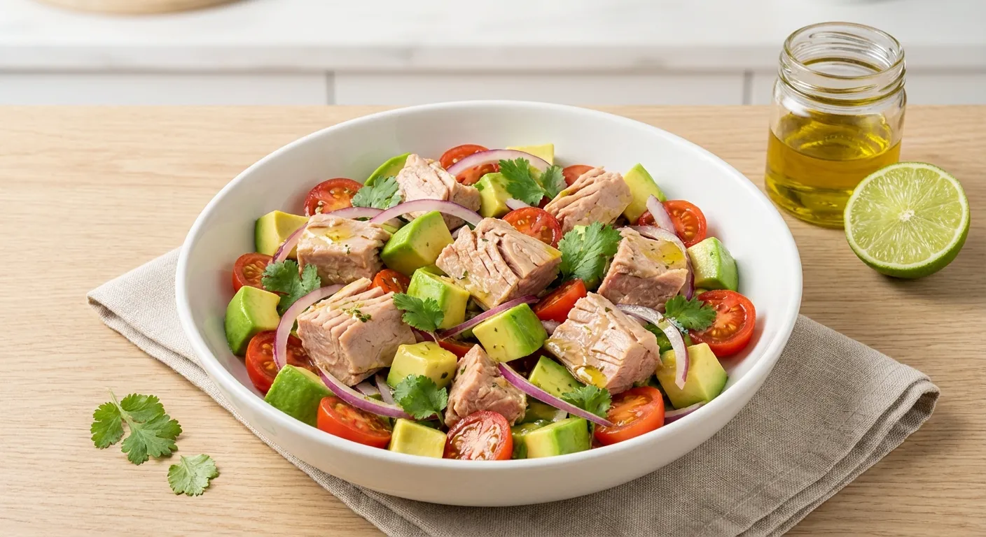 Ensalada de atún y aguacate