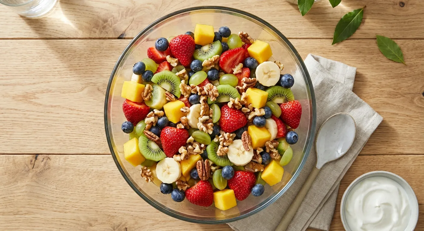 Ensalada de frutas con nueces